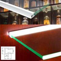 0.5M/0.8M/1M PCS Aluminum LED Profile for Glass Panel  DC12V Wardrobe Display Cabinet Wine Cabinet Clip Channel Layer Bar Light Clamps