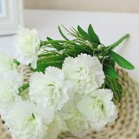 【DT】 hot  Simulation Flower 1 Bouquet Artificial Carnation Exquisite Non-fading 10 Heads Mother Day Gift for Home