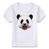 Kids Clothes T Shirt Rainbow Panda Children T-shirt for Boys and Girls Toddler Shirts oal105