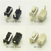 50/100PCS 3X6mm H=5/4.3mm DIP 2Pin SMT 260GF Micro Switch Black White Push Button Switch Momentary Tact Switch Key Power Button