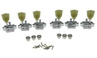 KAISH Wilkinson Chrome 3x3 Deluxe Vintage Tuners Guitar Tuning Keys Machine Head with Split Post for Les Paul