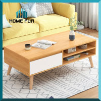 Home Fur โต๊ะกลาง โต๊ะกลางรับแขก ด้านล่างมีลิ้นชักพร้อมชั้นเก็บของ