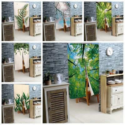 Fashion 2023 The yard door of the green leaf natures leaf partition curtain The plant decoration door of Bohos kitchen half curtain