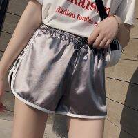 【CC】 Fashion Surfwear Hot Short Pants  Silky Oversize Cycling Shorts Elastic Waist Streetwear