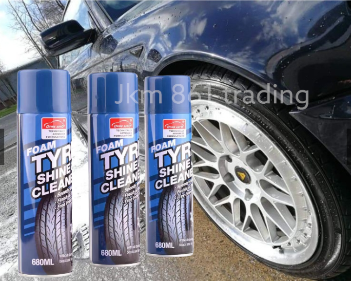 Auto Foam Tyre Shine and Cleaner 680 ml Protects Clean Shine Car