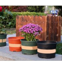 Large Round Short Flower Pot Control Root Rose Pot Planting Seedling Thickening Plastic Flower Pot or Tray MUMR999