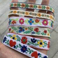 [HOT!] 3 YARD 3/4 INCH 11-20MM Khaki Flowers Heart Handmade Jacquard Ribbon Lace Korean Hand - Made Hairpin Accessories MJZDMH20081301