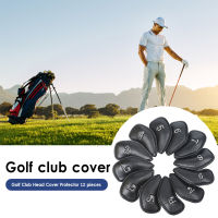 แบบพกพากอล์ฟคลับ Headcovers ชุด12ชิ้นกอล์ฟคลับหัวเหล็กครอบคลุมกันน้ำกอล์ฟคลับหัวป้องกันครอบคลุมอุปกรณ์กอล์ฟ