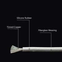 3/10M  2.5mm ² ทนความร้อนได้ 200 °C เส้นใยแก้วถักซิลิโคนอุณหภูมิสูงสายไฟไฟเบอร์กลาสสาน