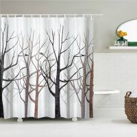 Leaves Plant Tree leaf Small Fresh Shower Curtains Bathroom Curtain Frabic Waterproof Polyester Decor Bathtub Screen with Hooks