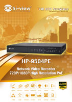 เครื่องบันทึกภาพวงจรปิด hi-view NVR H.264 รุ่น HP-9504PE 720P/1080P Full HD 8 CH. รองรับ PoE