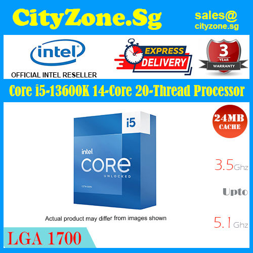 Intel Core i5-13600K 3.5GHz (5.10GHz Turbo) 14 Core, 20 Thread