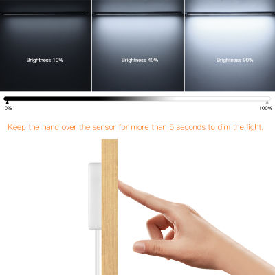 Hot Hand Scan Switch เจาะไม้ Touch Sensor หรี่แสงได้ LED ภายใต้ตู้ Light โคมไฟอลูมิเนียมบ้านตู้เสื้อผ้าตู้ตกแต่ง
