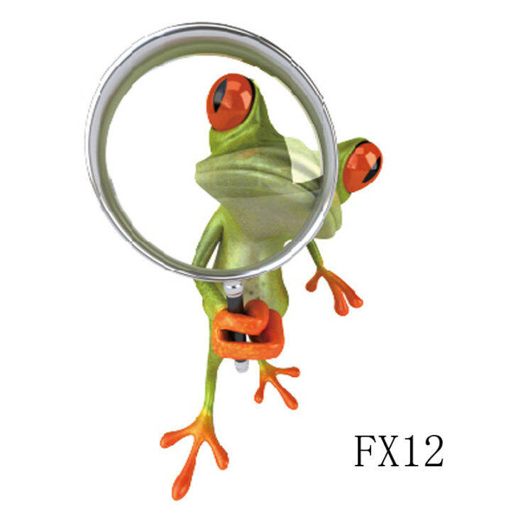 (Wall Sticker)Cartoon Funny 10 Pose Frog Wall Stickers For Car Toilet