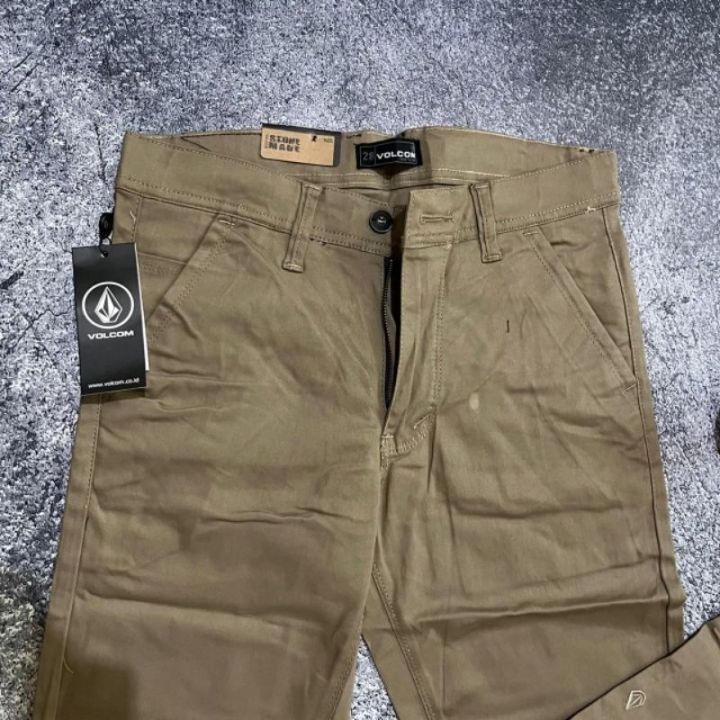 chinos-volcom-กางเกงขายาว-พรีเมี่ยม-แต่งกระจกหิน