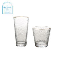 HYGIENE 101 Korean-style round glass, golden rim water glass, cafe glass, home decoration, whiskey glass