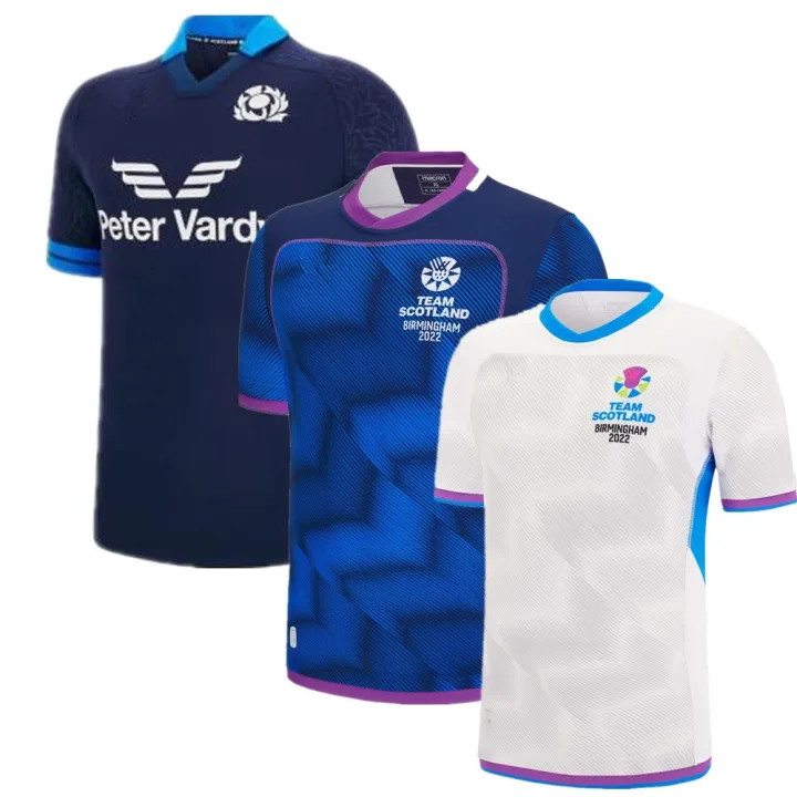 Most Popular Scotland Mens Home Rugby Shirt Short Sleeve Navy 2023