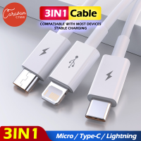 10# Caravan Crew 3 in 1 Cable Lightning Micro USB Type-C Charger สายชาร์จ 3 In 1 ชาร์จเร็ว 3 หัว ใช้ได้กับทุกรุ่น