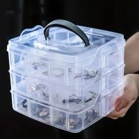 ∏♀ Transparent jewelry storage box large-capacity finishing box necklace ring stud earrings storage box jewelry box ornament box