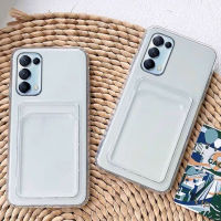 เคสโทรศัพท์มือถือแบบนิ่ม เคสซิลิโคน เคสใส พร้อมช่องใส่บัตร สําหรับ Samsung A05 A05S A14 A24 A34 A54 A13 A04 A04S A52 A52S A53 A73 A12