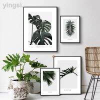 ☑¤ พืชเขตร้อนนอร์ดิกโปสเตอร์ Monstera Palm ภาพวาดต้นไม้ตกแต่งบ้านภาพศิลปะบนผืนผ้าใบสำหรับติดกำแพงชุดตกแต่งห้องนอนที่ทันสมัย