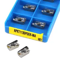 10PCS APGT1135PDER G2 H01 APGT1604PDER G2 H01 อลูมิเนียมกลึงแทรกเครื่องมือใบมีดคาร์ไบด์กัดตัดทนทานเครื่องมือกลึงซีเอ็นซีทนทาน