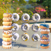 Wooden Donut Wall Stand Doughnut Holder Baby Shower Kid Birthday Party Decor Donut Party Decoration Wedding Event Party Supplies