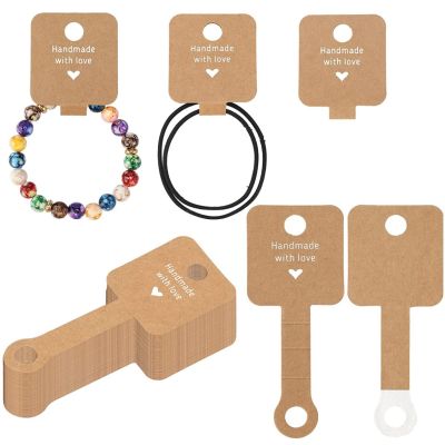 50pcs Self Adhesive 4x10cm Cardboard Material Packaging Holder Necklace Bracelet Jewelry