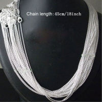 Wholesale Price 5pcsLot 1845cm Simple Fashion 925 Silver 1mm Basic Chain Necklaces Women Jewelry