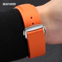 “：{ 20Mm 22Mm Curved End Ruer Silicone Watch Bands For Omega Seamaster 300 Speedmaster Strap Brand Watchband Blue Black Orange