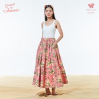 Woman Seabreeze Maxi Skirt กระโปรงยาวเอวยางยืด มาพร้อมกระเป๋าทั้ง 2 ข้าง สีสันสดใสจากผ้าพิมพ์ลายชบา สวมใส่สบายจากผ้า Cotton Rayon Twill