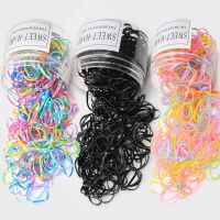 500Pcs With a box Disposable Hair Bands Small Hair Ties Baby Girl Elastic Rubber Band Ponytail Holder Scrunchie Hair Accessories Hair Accessories