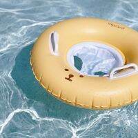 【health】 Korea ins Baby Swimming Ring Boy Cartoon Bear Seat Little Girl Thickened Anti-Rollover Lifebuoy