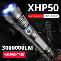 LM XHP50.3 Aluminum escopic Zoom Flashlight Power Display USB Charging Outdoor Night Fishing Light Tactical LED Torch