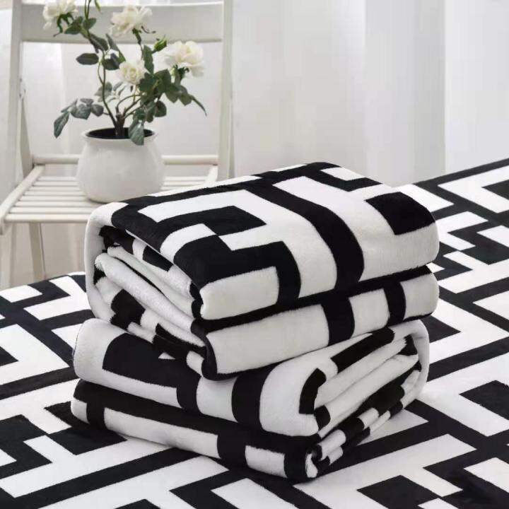 Microfiber Fluffy Simple letters Flannel Blanket To Keep Warm and  Comfortable Air-conditioning Blanket Single Queen Blanket Throw Solid  Bedspread | Lazada Singapore