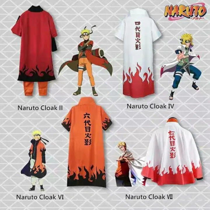 HIFANCY Fourth Hokage Yondaime Cosplay Cloak Robe Adult Size Minato  Namikaze Costume Cape Mantle Large