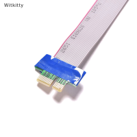 Witkitty PCI Express สายแพรดิ้นย้าย1X PCI ไปยังช่องเสียบการ์ดไรเซอร์1X ช่องริบบิ้นสำหรับเครื่องขุดบิตคอยน์