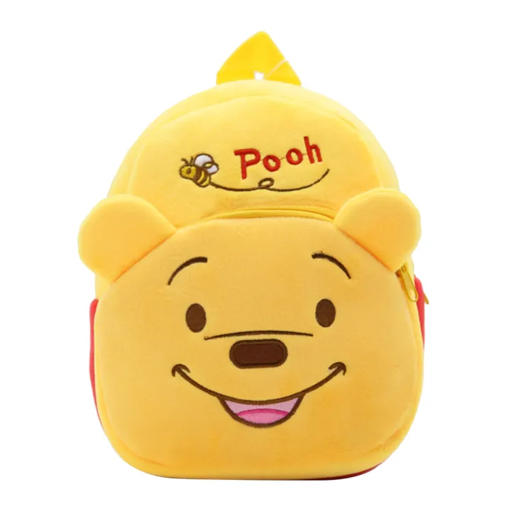 Miss Lan]Mini Plush Backpack for Baby Girl and Boy 1-3 Years Old Cute  Cartoon Pattern Yellow Winnie The Pooh 3 Years Old | Lazada PH