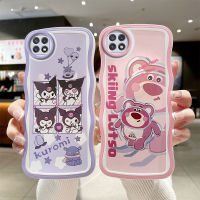 เคสสำหรับ Samsung Galaxy A22 5G,เคสแฟชั่นน่ารักดีไซน์รูปการ์ตูนลูกสุนัข Kulomi พร้อมป้องกันเลนส์เด็กหญิงเด็กชายนิ่มโทรศัพท์เคสซิลิโคนกันกระแทกเคสด้านหลังคู่