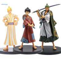 JUNNYA ของขวัญรูปปั้นเล็ก Roronoa Zoro ลิงตุ๊กตาขยับแขนขาได้18ซม. D Luffy The Grandline ฟิกเกอร์ลูฟี่ของผู้ชาย