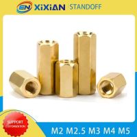 M2 M2.5 M3 M4 M5 Copper Pillar PCB Boards Spacer Hex Brass Standoff Computer Motherboard Column Rack Stud Hexagon Bolt Screw Nails Screws  Fasteners