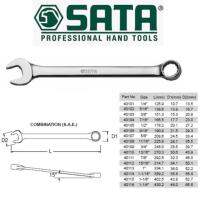 ประแจแหวนข้างปากตาย SAE SATA (มีขนาดให้เลือก 5/16", 7/16, 1/2, 5/8, 11/16, 3/4, 13/16, 7/8, 15/16, 1, 1-1/16, 1-1/8, 1-1/4" ราคาต่ออัน)