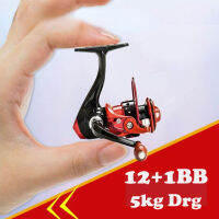 12 + 1bb Gapless Mini Fishing Reel Ice Raft เรือ Pancing ขนาดเล็ก500 Lure Tackle Murah Mesin Udang Mesen Mancing กุ้ง