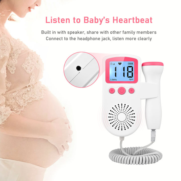 พร้อมส่ง-เครื่องฟังเสียงหัวใจทารกในครรภ์-มี-lcd-แสดงอัตราการเต้นหัวใจของทารกในครรภ์-fetal-heart-monitor