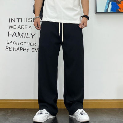 กางเกงเอวยางยืดผู้ชายเอวสูง GMA569 สไตล์เกาหลี ทรงกระบอกสวยขายาว สี ขาว/ดำ/เทา เชือกปรับระดับได้