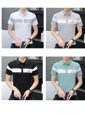 ￼เสื้อโปโลสีพื้น เสื้อโปโล สำหรับผู้ชาย Men Polo Shirt แบบ6061