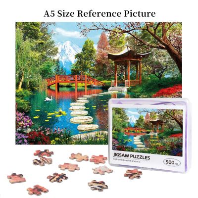 FUJI GARDEN Wooden Jigsaw Puzzle 500 Pieces Educational Toy Painting Art Decor Decompression toys 500pcs