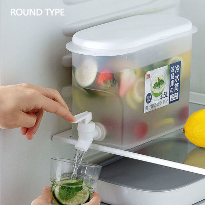 3500ml Water Jug With Tap Cold Kettle Kitchen Lemonade Jug Drinkware Container Heat Resistant Pitcher Juice Decanter For Water