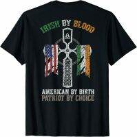 JHPKJIrish By Blood American By Birth Patriot By Choice T-Shirt High Quality Cotton, Loose Casual T-shirt 4XL 5XL 6XL