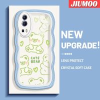 เคส JIUMOO สำหรับ VIVO Y72 5G Y52 5G Y75s 5G เคสลายหมีสีสันสดใสเคสมือถือกันกระแทกแบบใสนิ่มฝาครอบป้องกันเรียบง่ายสร้างสรรค์เคสโปร่งใสลายกล้องถ่ายรูป